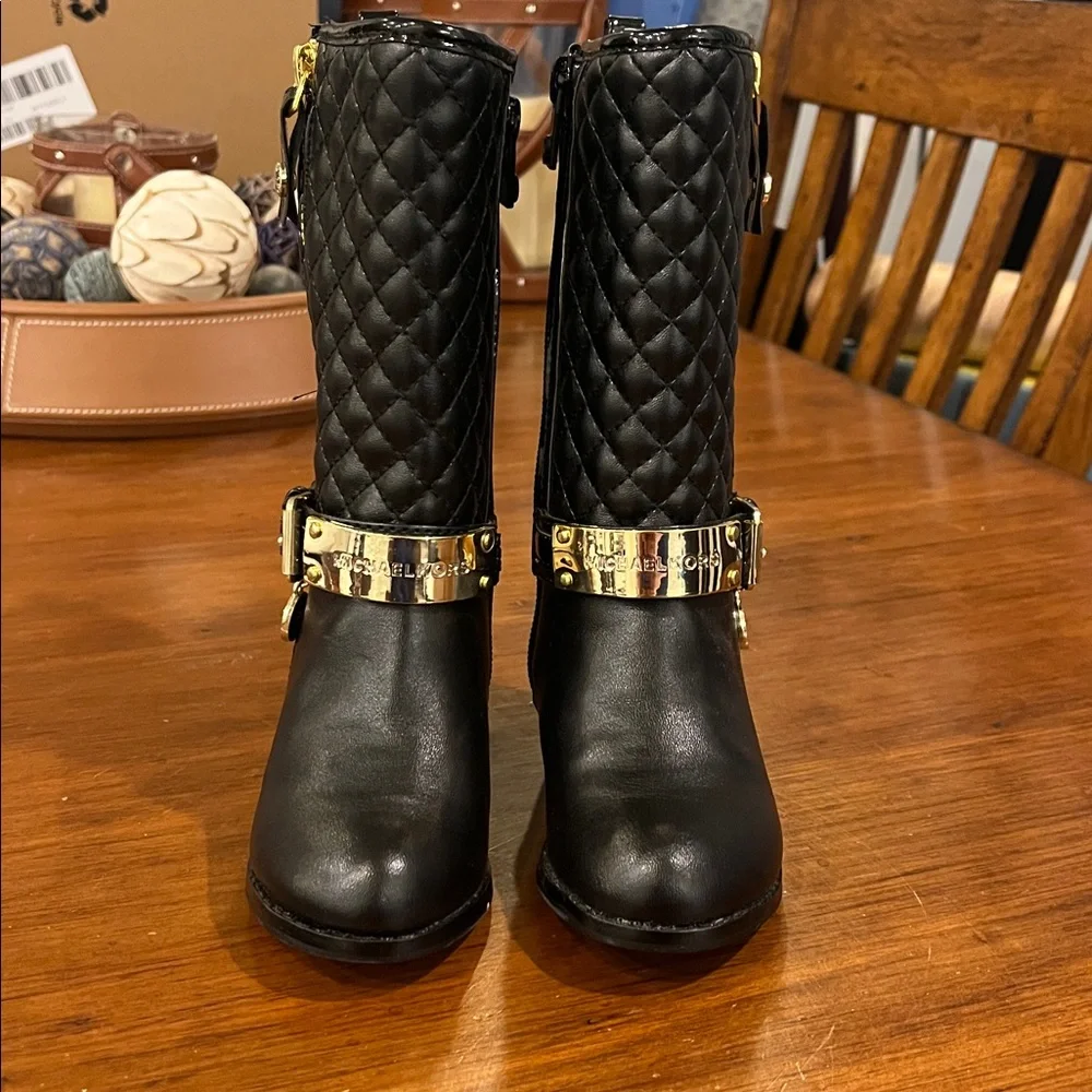 Michael Kors Kendra black Boots Shoes new Toddlers Girls Size 6